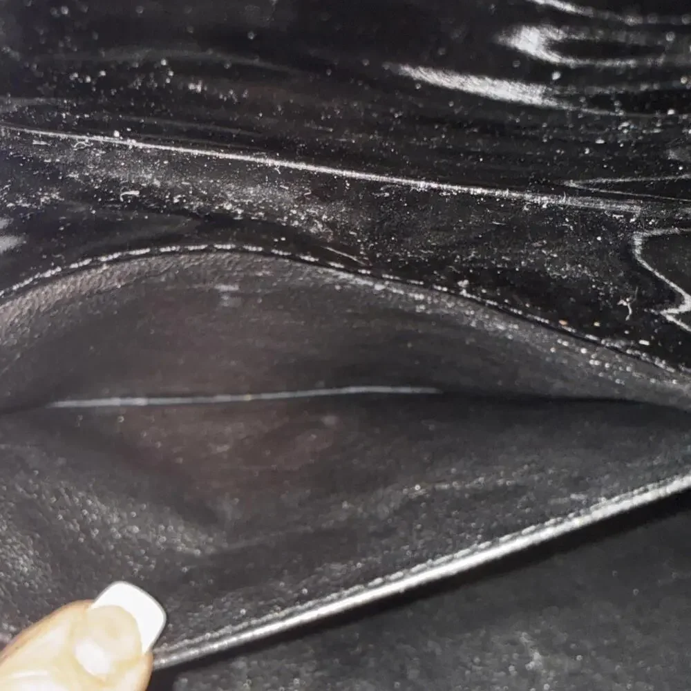 Michael Kors Buckle‎ Black Designer Old Money Minimalist Patent Leather Clutch